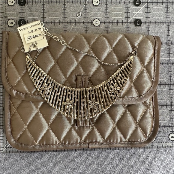 Vintage Brighton Bib Choker New with Tag, Quilted Pouch, Floral Motif - Picture 8 of 11